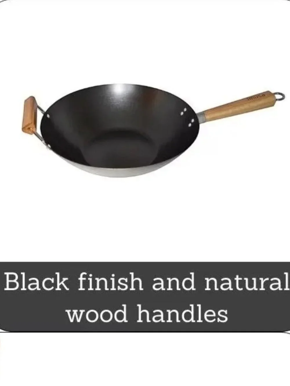 IMUSA 14” Light Cast Iron Wok w Double Handles